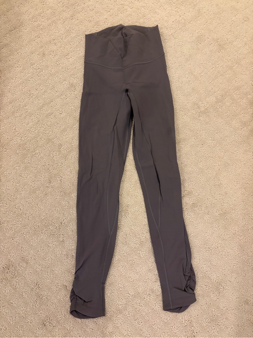 Lululemon High-Waist Full-Length Gray-ish Purple Leggings